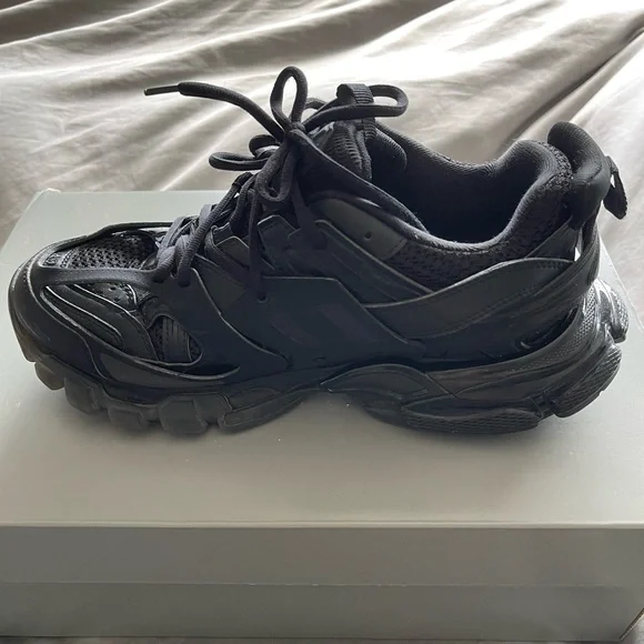 Men Balenciaga Track Sneaker Black/Black Clear size 42 (9) - Picture 7 of 12